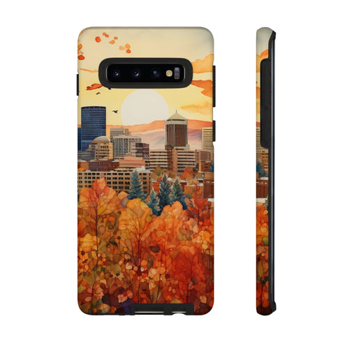 An Urban Autumn Overlook - Impact Resistant Phone Case Samsung Galaxy S10 Matte